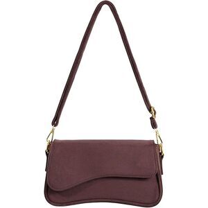 Women Suede Coffee Imported Casual Leather Waterproof Lightweight Hobo Handbag